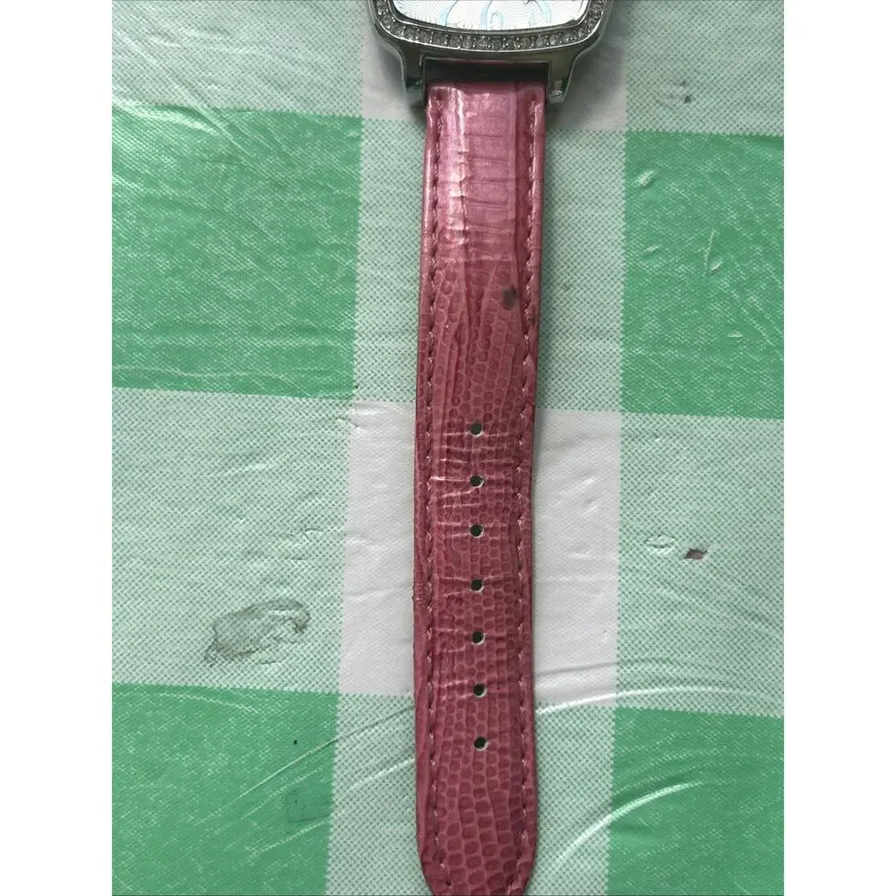 Embassy By Gruen Silver Tone Pink Band Women’s Quartz Watch